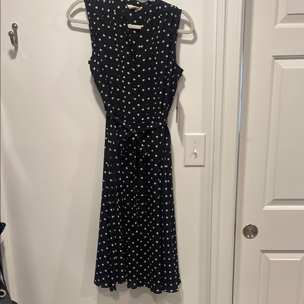 Nanette Lepore Black and White Wrap Midi Dress